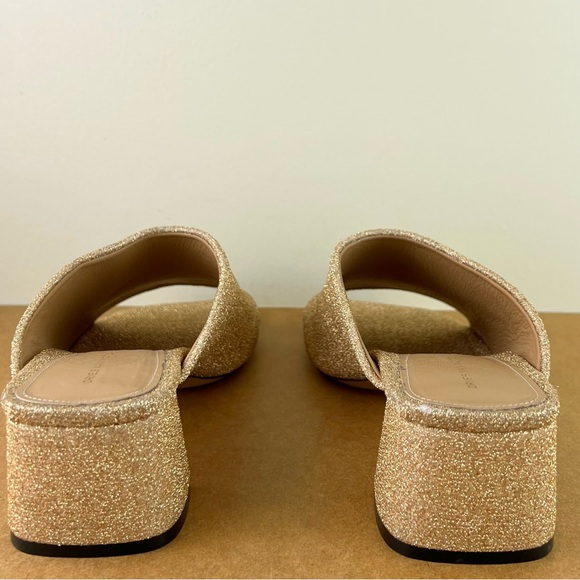 NEW DRIES VAN NOTEN GOLD GLITTER MULE SANDALS - Picture 5 of 13